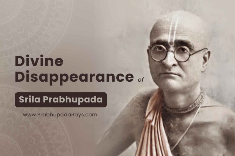 Death of Srila Prabhupada