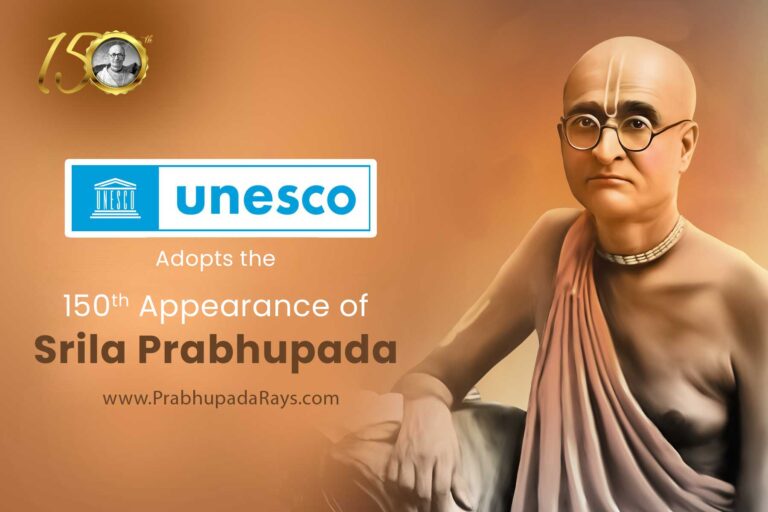 UNESCO adopts 150th appearance of Srila Prabhupada