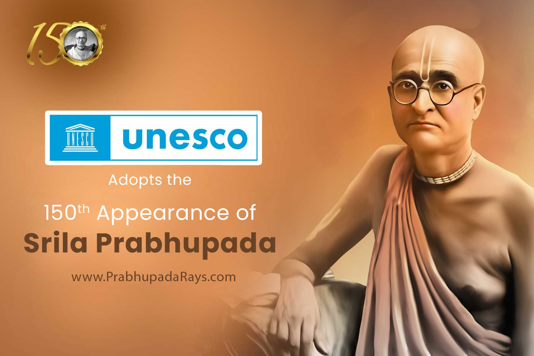UNESCO adopts 150th appearance of Srila Prabhupada